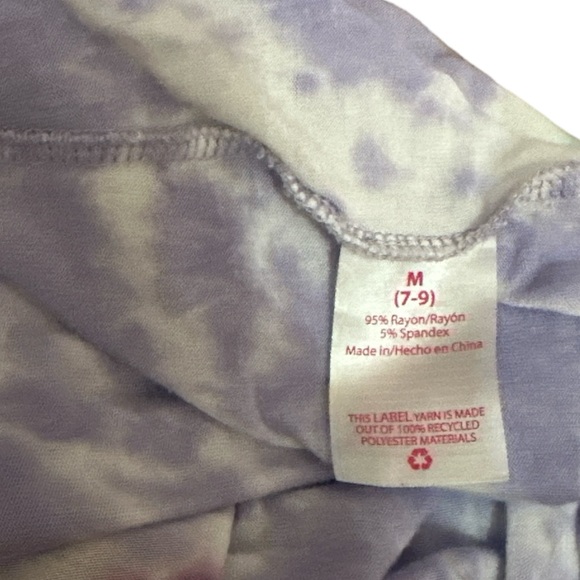 New Directions Colorful Purple Blue Tie Dye Open Back Bow Women’s Shirt Large - Picture 7 of 7